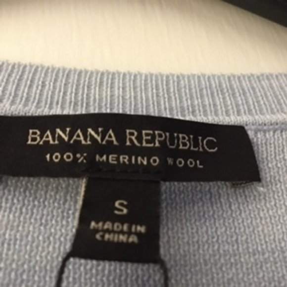 Banana Republic Baby blue 100% merino wool size S - Picture 5 of 8